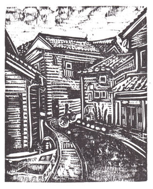 海辺の路地